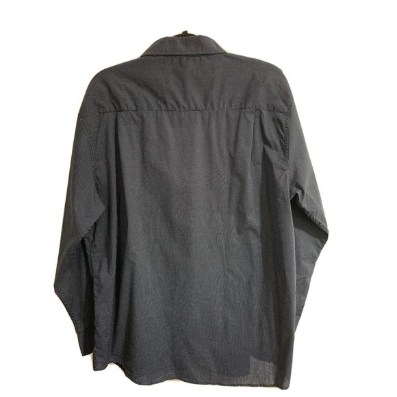 (T10) Beverly Hills Polo Club Button Up Black W/white Dots Men’s XL Long Sleeve - Picture 4 of 6